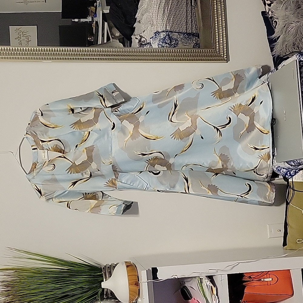 Silk crane dress